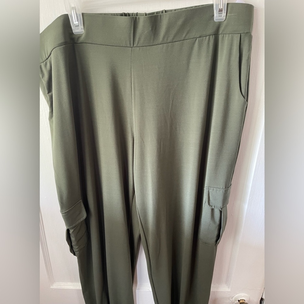 Lisa Rinna Olive Green Women's Cargo Pants, size Large, never worn